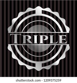 Triple silvery emblem
