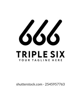 Triple six logo. Number six logo. Triple b logo