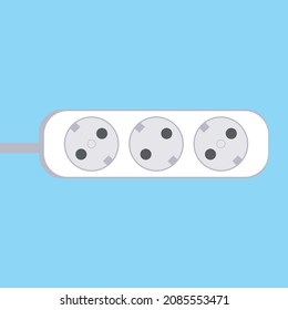 Triple socket icon. Socket vector.