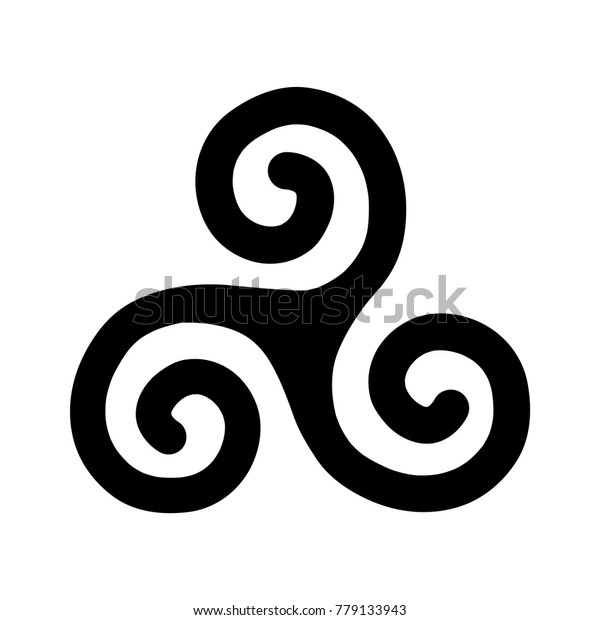 Triple Spiral Ancient Celtic Symbol Stock Vector (royalty Free 