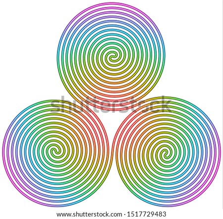Triple Spiral Symbol icon illustration with a white background