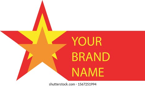 Triple Stars Logo Vector Design