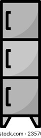 Triple Storey Refridgerator Vector Icon