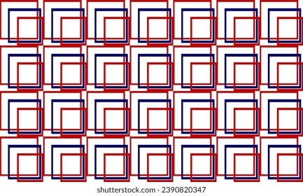 Triple tone crossed line, square matrix image, Repeat pattern design for fabric printing, replete image background , blue grid

