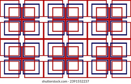 Triple tono de línea cruzada, imagen de matriz cuadrada, diseño de patrón repetido para impresión de tela, fondo de imagen relleno, cuadrícula azul
