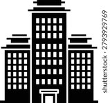 Triple Tower Multistory Building Icon for Urban Real Estate Concept
