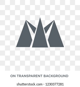 Triple triangle icon. Triple triangle design concept from Geometry collection. Simple element vector illustration on transparent background.