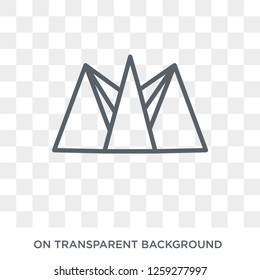 Triple triangle icon. Triple triangle design concept from Geometry collection. Simple element vector illustration on transparent background.