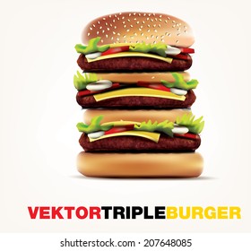 Triple Vector Burger.