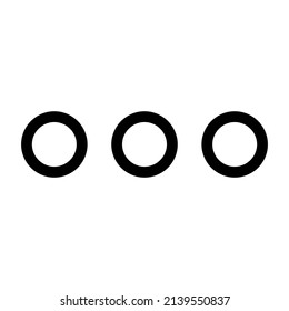 Triple vector dots icons.Thin line icon for  mobile and web design
