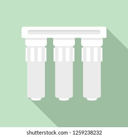 Triple water filtration icon. Flat illustration of triple water filtration vector icon for web design