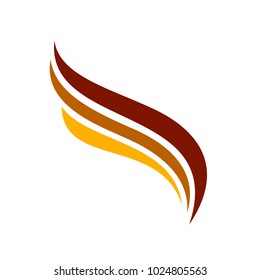Triple Wings Symbol Line Art Symbol Logo Vector Graphic Design