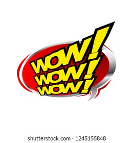 triple wow label with red cloud