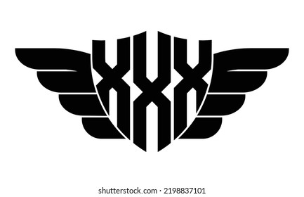Triple alas de letras X diseño de logotipo icónico plantilla vectorial, monograma, abstracto, marca de palabras, marca de letras, negocios, tipografía, plano, minimalista, marca, logotipo de letras iniciales, símbolo, geométrico, aislado