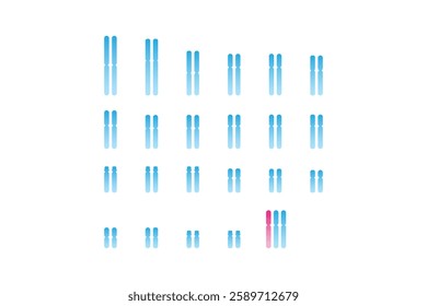 Triple X Syndrome Science Design. Vector Illustration.