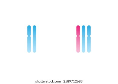 Triple X Syndrome Science Design. Vector Illustration.