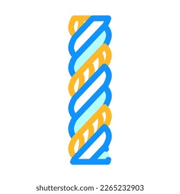 triplex wire cable color icon vector. triplex wire cable sign. isolated symbol illustration