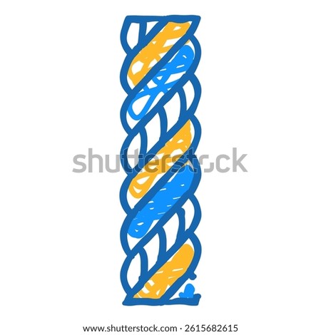 triplex wire cable doodle icon sketch vector. triplex wire cable sign. isolated symbol illustration