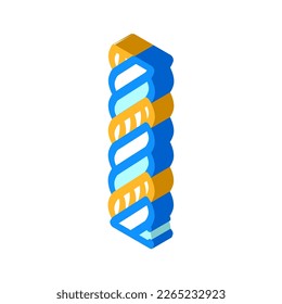 triplex wire cable isometric icon vector. triplex wire cable sign. isolated symbol illustration