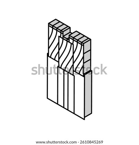 triplex wire cable isometric icon vector. triplex wire cable sign. isolated symbol illustration