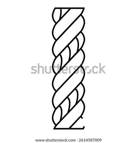 triplex wire cable line icon vector. triplex wire cable sign. isolated contour symbol black illustration