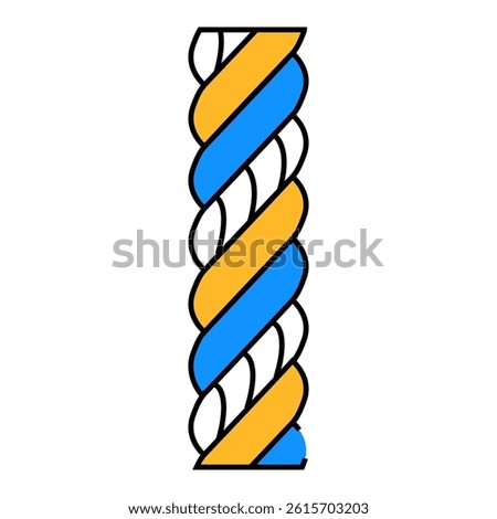 triplex wire cable line icon vector. triplex wire cable sign. isolated symbol illustration