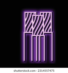 triplex wire cable neon light sign vector. triplex wire cable illustration