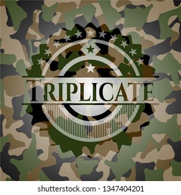 Triplicate camouflaged emblem
