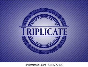 Triplicate denim background