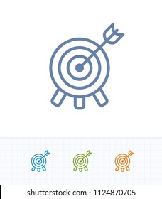Tripod Bullseye - Contrast Stroke Icons. A professional, pixel-aligned icon.