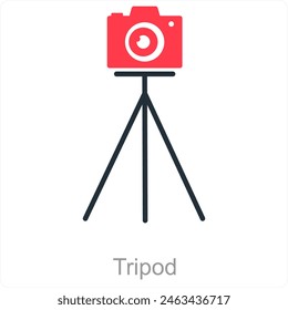 Tripod and camera icon concept