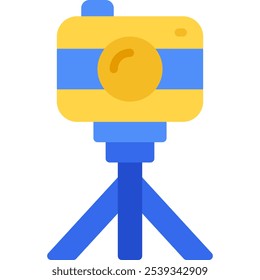 tripod camera icon illustration for web, app, presentation, infogaphics or etc