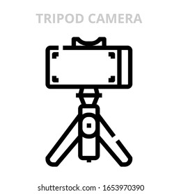 CÁMARA TRIPOD : Icono para página web, aplicación, tarjeta, impresión, publicaciones en medios sociales, etc.