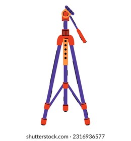 Tripod for camera isolated on white background.