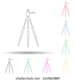 tripod for the camera multi color style icon. Simple glyph, flat vector of photo icons for ui and ux, website or mobile application
