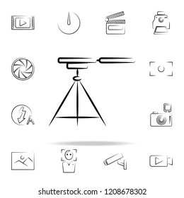 tripod for camera outine icon. Photo and camera icons universal set for web and mobile
