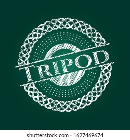 Tripod with chalkboard texture. Vector Illustration. Detailed.