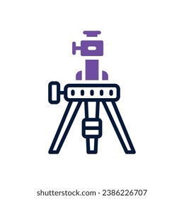 tripod dual tone icon. vector icon for your website, mobile, presentation, and logo design.