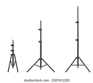 tripod for flash and softbox in a photo studio vector illustration isolated on white background