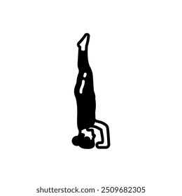 Trípode Cabezal Icono de glifo, Ilustración vectorial