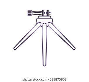 Tripod icon. Camera tripod stand icon isolated on white background. Holder for digital shooting device vector illustration
