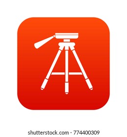 Tripod icon digital red for any design isolated on white vector illustration
