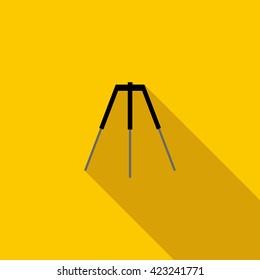 Tripod icon in flat style