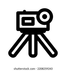 Stativ-Symbol, Rahmenstil, bearbeitbarer Vektorgrafik