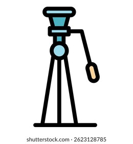 Ícone do tripé. Contorno do ícone de vetor do tripé - cor plana isolada