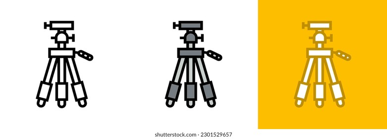 Tripod Icon, The Tripod Icon represents a vital tool for stable and professional photography.