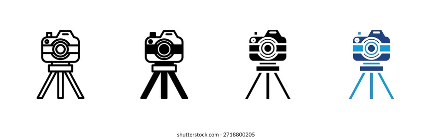Tripod icon set multiple style collection
