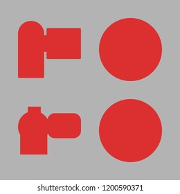 tripod icon set. vector set about telescope, easel and camcorder icons set.