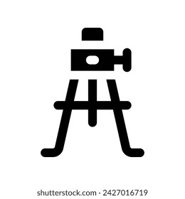 tripod icon. vector glyph icon for your website, mobile, presentation, and logo design.
