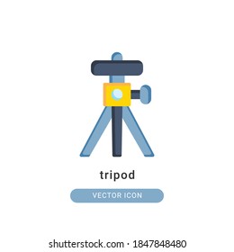 tripod icon vector illustration. tripod icon flat design.